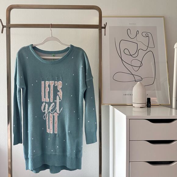 Honeydew LED Light-Up Holiday Sweater. - Picture 2 of 12